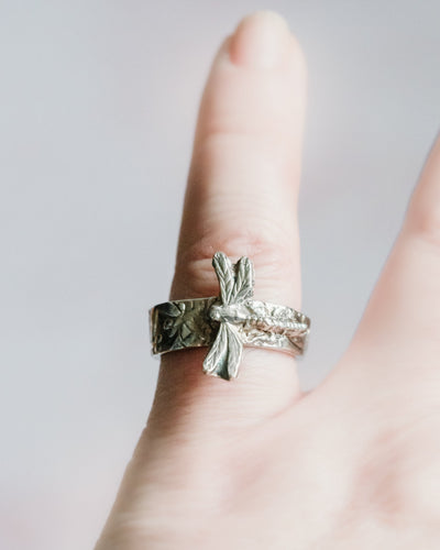 Handmade Silver Dragonfly Ring
