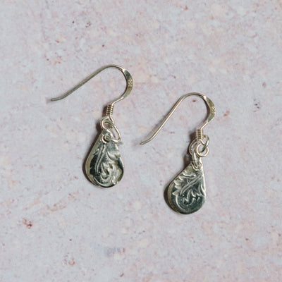 Handmade Silver Teardrop Earrings