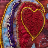 Bleeding Hearts  — One of a Kind Textile Art